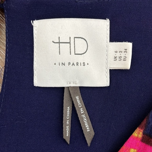 HD in Paris Anthropologie Striped Pane Midi Dress Women's Size 2 - Picture 3 of 16